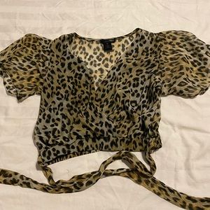 Leopard Crop top #bloomingdales